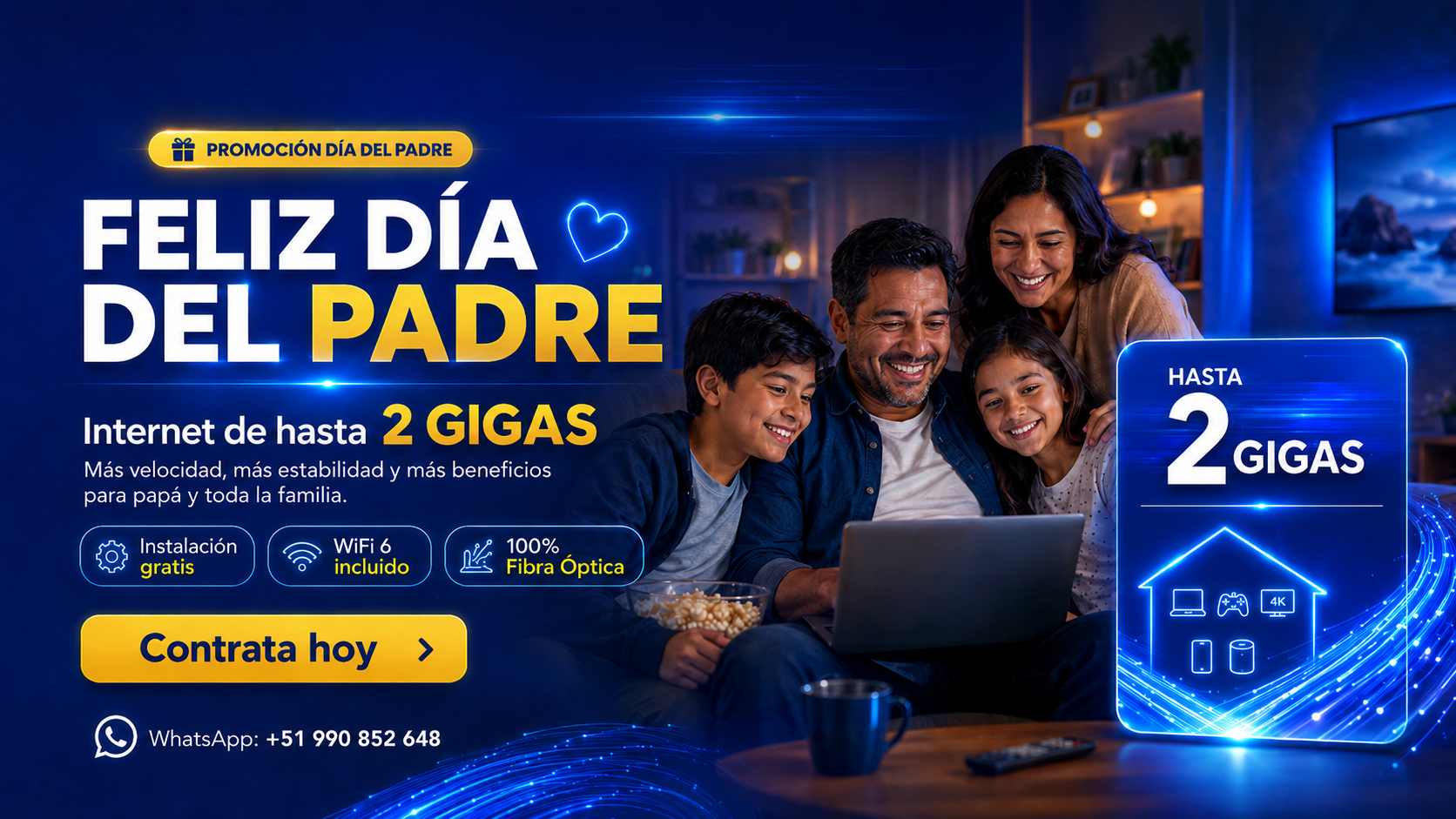 Promoción Día del Padre hasta 2 GIGAS