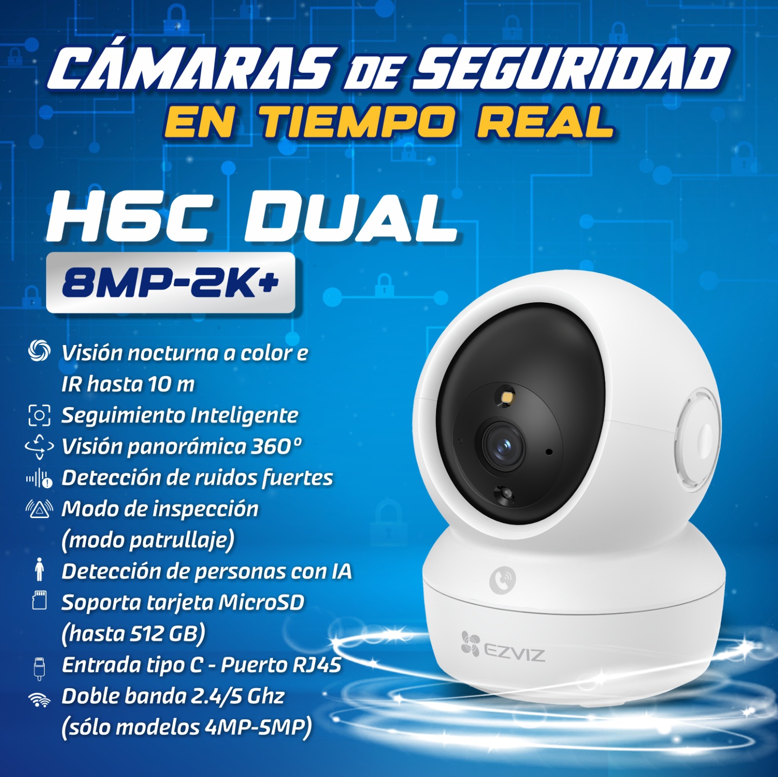 Cámara de seguridad EZVIZ H6c